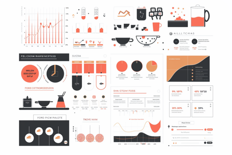 Egy tiszta és egyszerű infografika, amely bemutatja az éttermi reklámvideók legfontosabb eredményeit